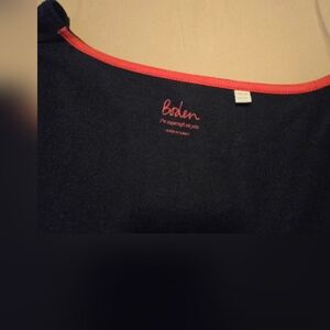 Boden Navy Top with Red Trim